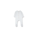 1+ IN THE FAMILY sky-blue striped footed baby pyjama by Citron Grenadine