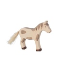 Cheval en bois HOLZTIGER écru à tâches, figurine animale
