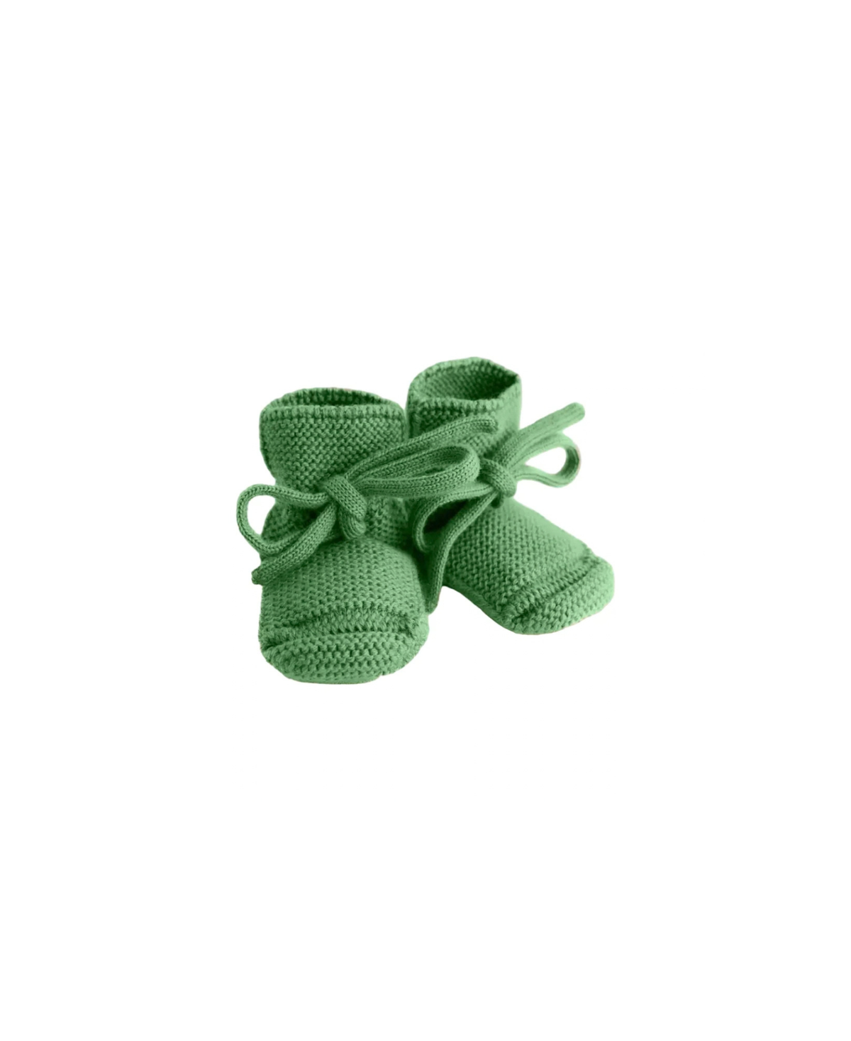 Chaussons bébé booties verts grass, en maille, ensemble de 2