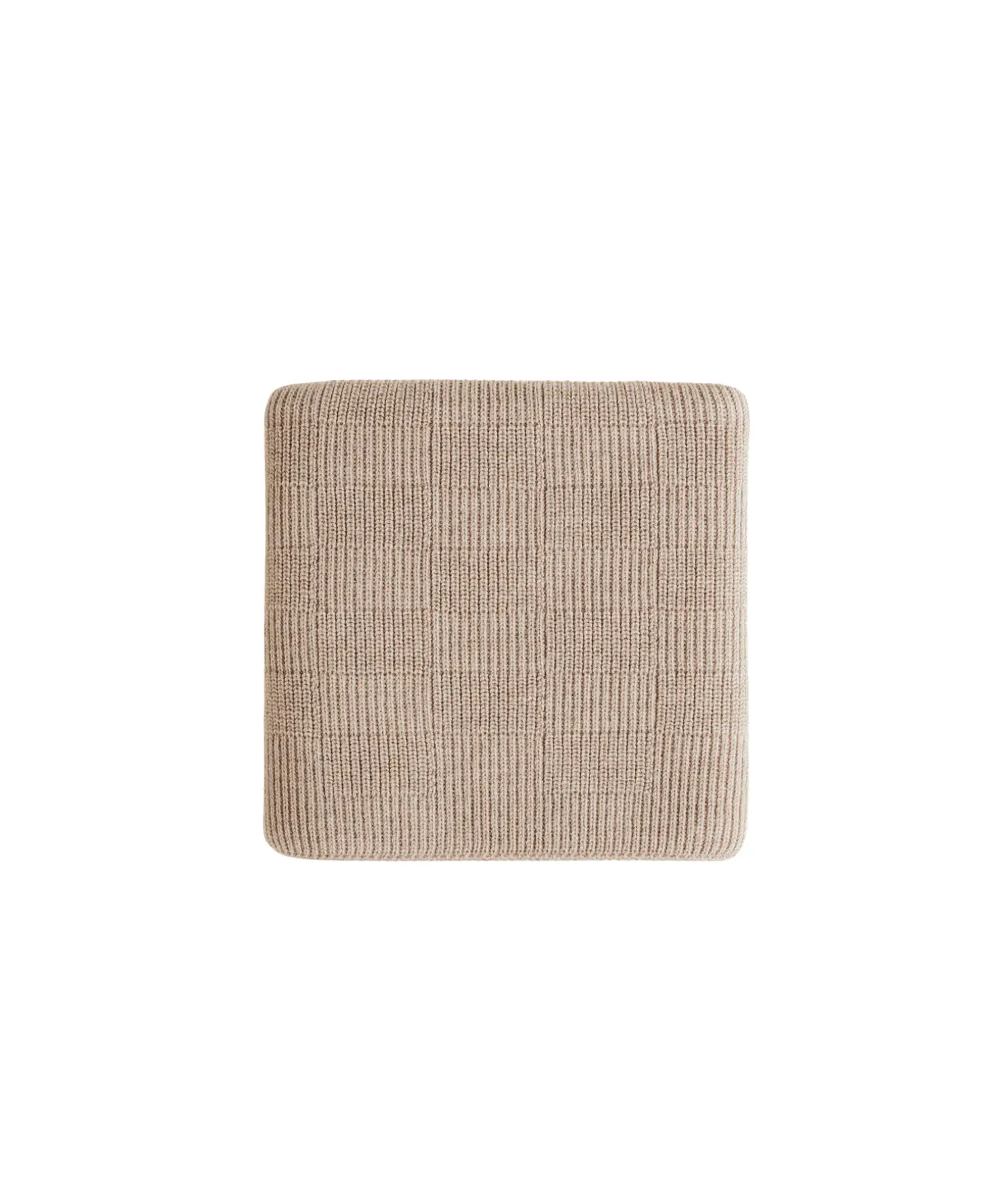 HVID knit pouf in sand beige by Citron Grenadine for plaids collection