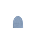HVID newborn bonnet in sky blue by Citron Grenadine; knit baby beanie