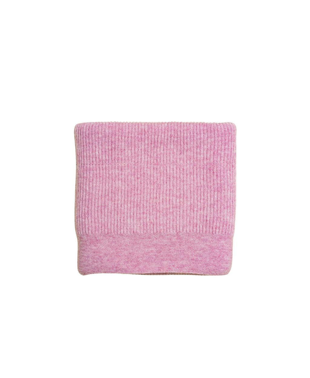 HVID pink cotton-candy ribbed-knit baby blanket, folded
