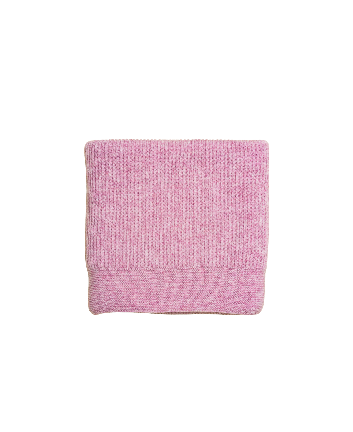 HVID pink cotton-candy ribbed-knit baby blanket, folded