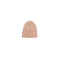 Bonnet Fonzie rose by Citron Grenadine, baby knit hat with ribbed cuff