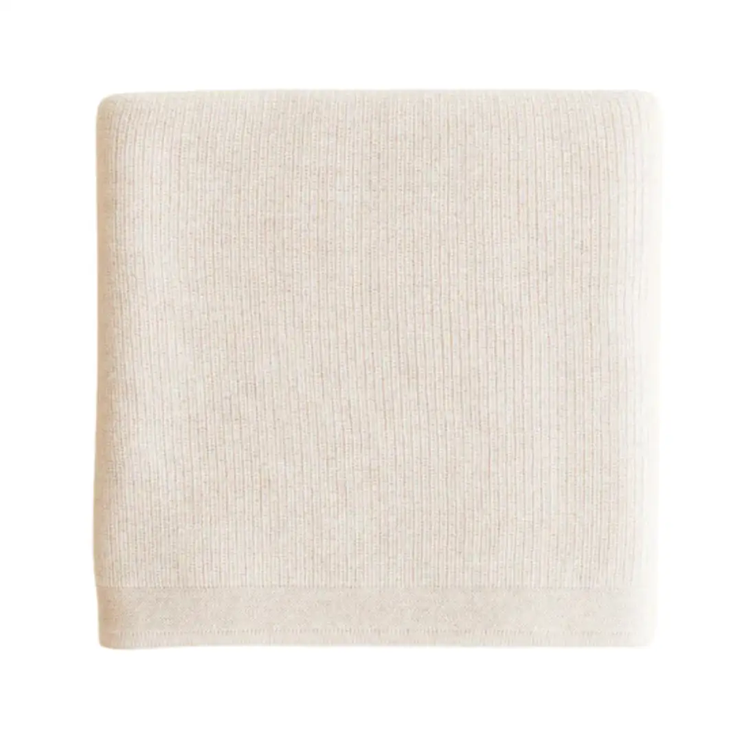 HVID Couverture bébé laine mérinos Felix cream – plaid naissance naturel