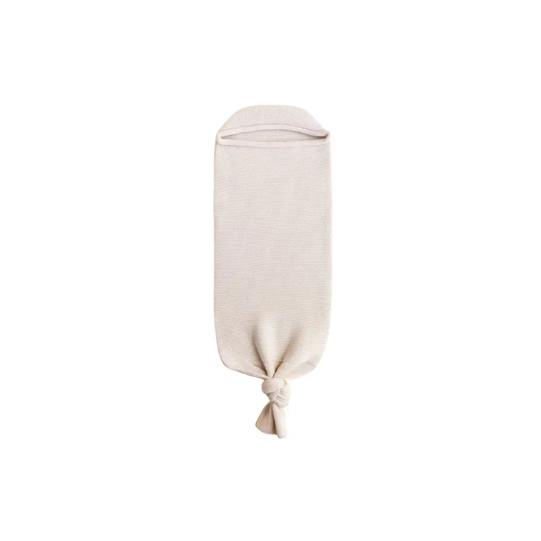 HVID cocoon swaddle in cream, soft knit fabric for newborns