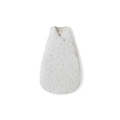 Baby sleeping bag gigoteuse with cherry print, Citron Grenadine, white fabric.