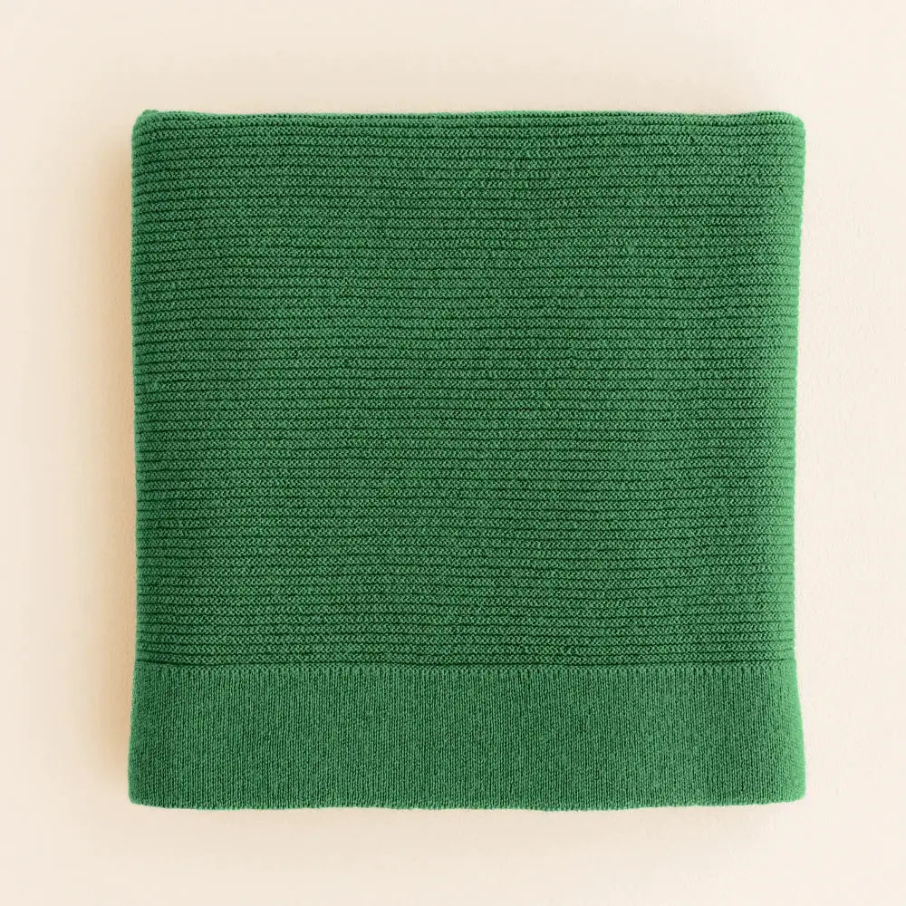 Couverture bébé en laine mérinos Gust grass par Citron Grenadine