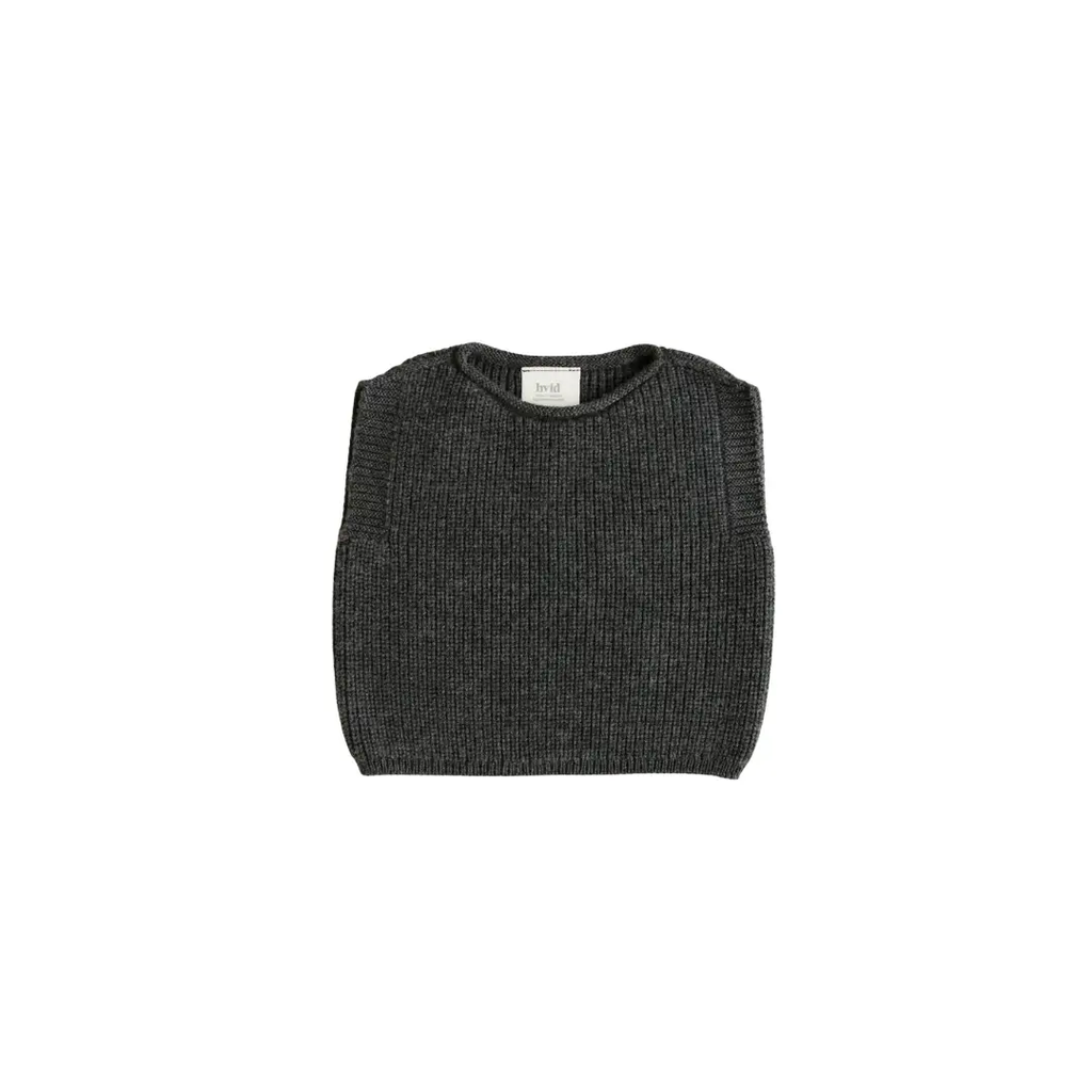 Harvey charcoal knit sweater vest by Citron Grenadine