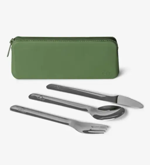 CITRON pochette couverts / vert by Citron Grenadine