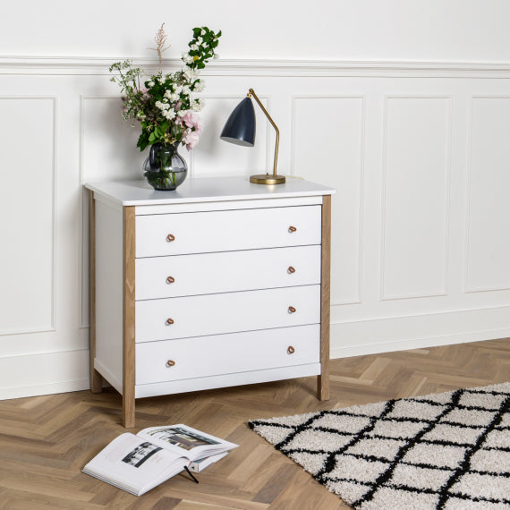 OLIVER FURNITURE commode wood 4 tiroirs chêne/blanc by Citron Grenadine