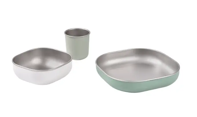 BÉABA Coffret repas inox micro-ondable / Vert sauge by Citron Grenadine