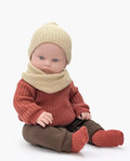 Minikane bambini Yann / pull en maille rouge bordeaux by Citron Grenadine