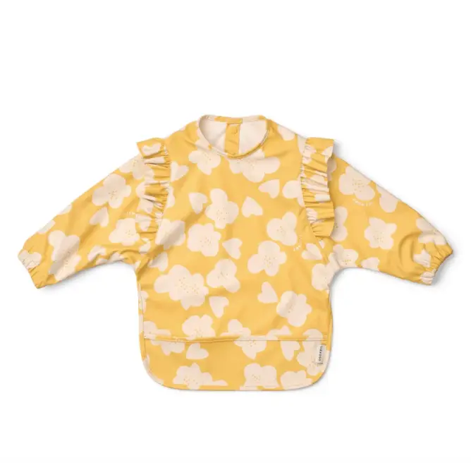 LIEWOOD bavoir MERLE / flower lemon yellow by Citron Grenadine