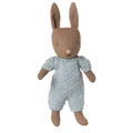 Maileg rabbit micro brown / blue knitted suit by Citron Grenadine
