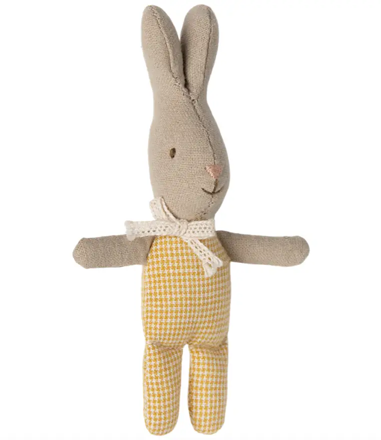 Maileg lapin my / jaune à carreaux by Citron Grenadine