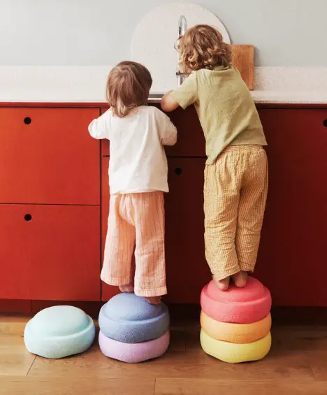 STAPELSTEIN / set pastel confetti rainbow by Citron Grenadine