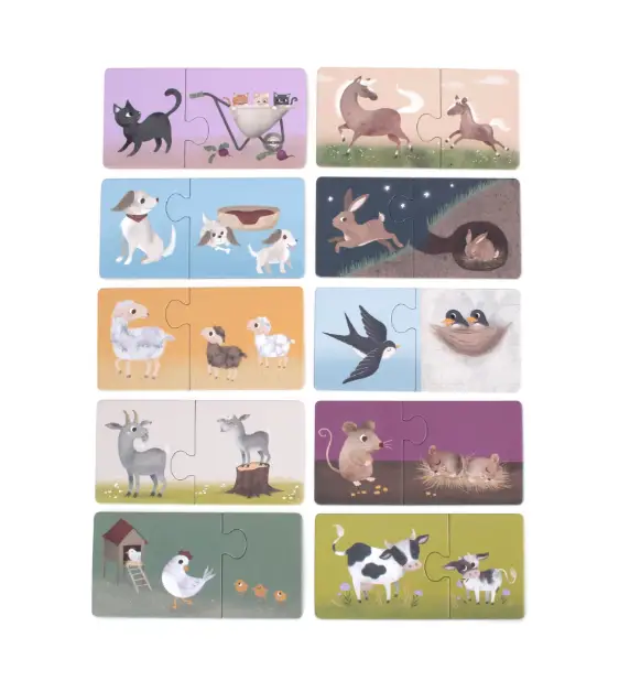 FILIBABA puzzle parent et bébé / la ferme +3 ans by Citron Grenadine