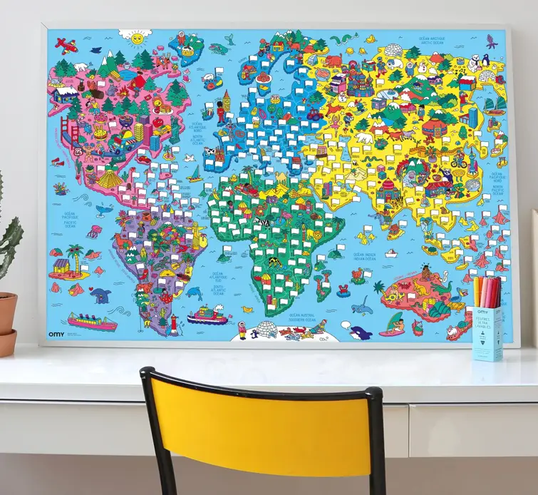 OMY school poster / atlas drapeaux by Citron Grenadine