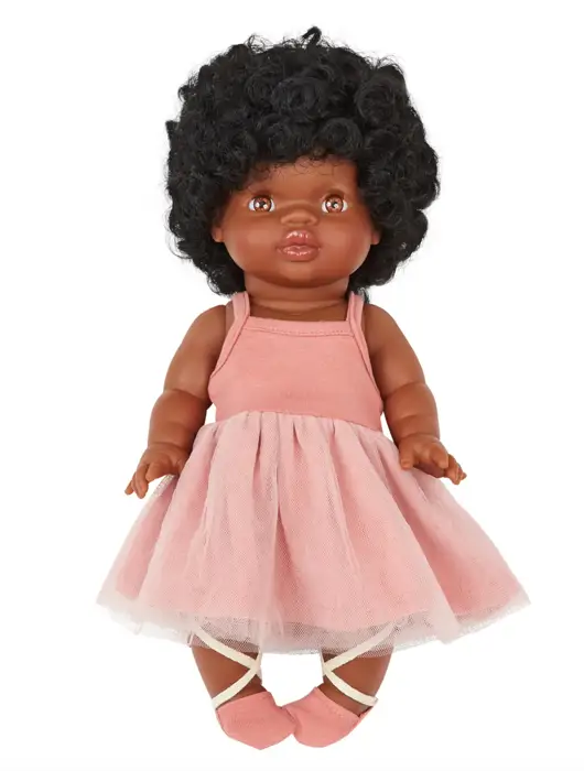 Minikane Tutu Rosella rose et ses chaussons de danse à lacets by Citron Grenadine