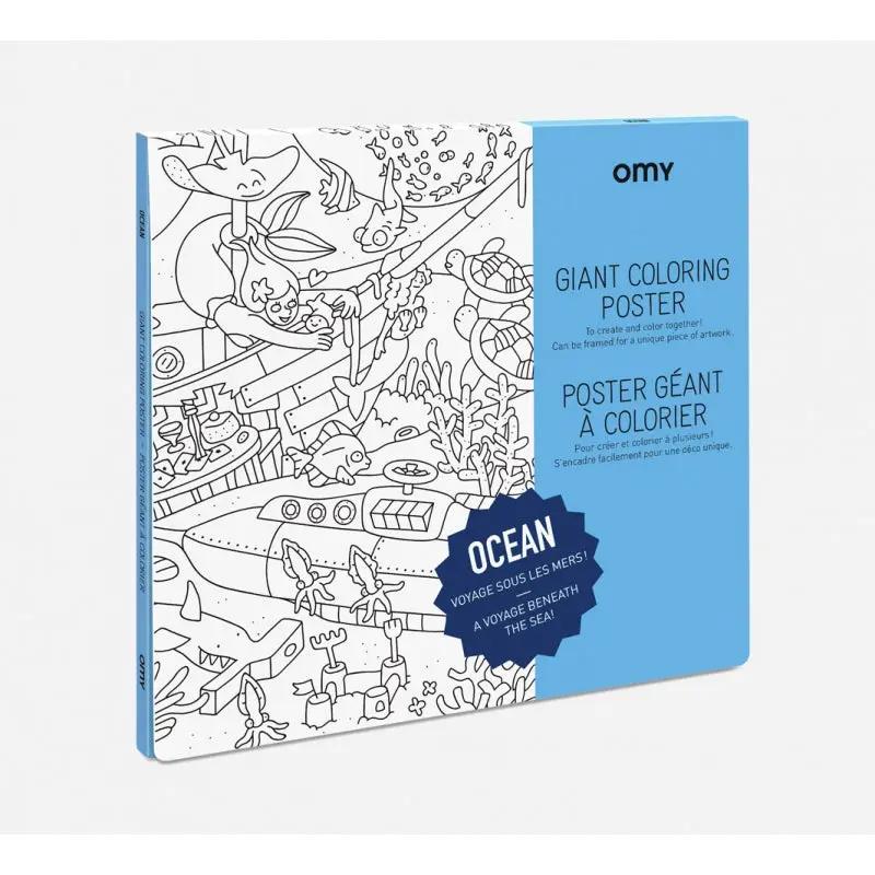 OMY poster géant à colorier OCEAN by Citron Grenadine