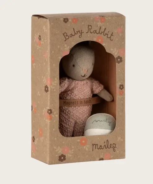 Maileg Rabbit set, Micro - Sand - Rose by Citron Grenadine