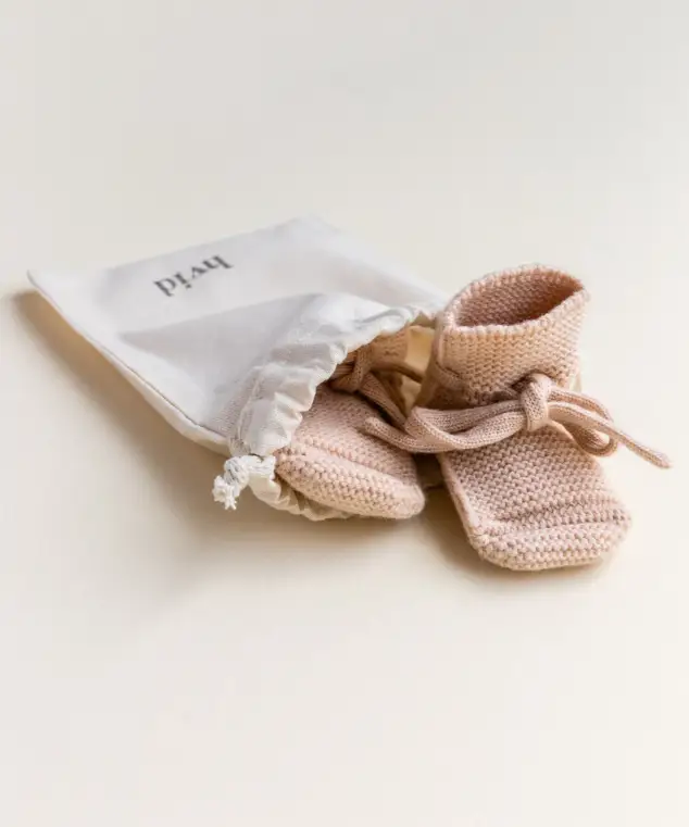 HVID chaussons booties / apricot by Citron Grenadine