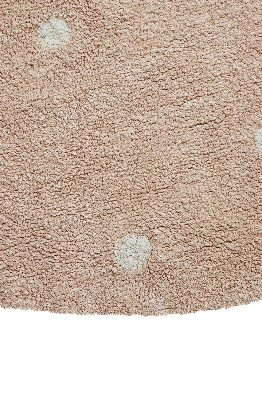 TAPIS LAVABLE ROND DOT ROSE by Citron Grenadine