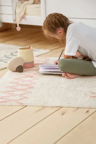 LORENA CANALS tapis lavable / ATLAS NATURAL VINTAGE NUDE by Citron Grenadine