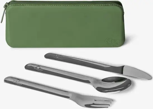 CITRON pochette couverts / vert by Citron Grenadine