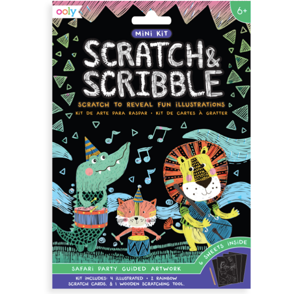 OOLY Mini Scratch & Scribble - safari +6 ans by Citron Grenadine