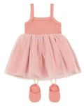 Minikane Tutu Rosella rose et ses chaussons de danse à lacets by Citron Grenadine