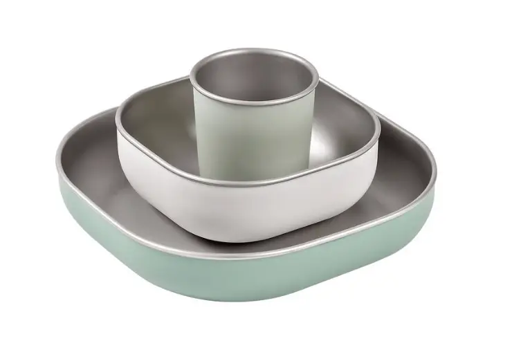 BÉABA Coffret repas inox micro-ondable / Vert sauge by Citron Grenadine