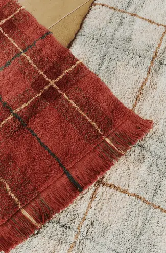 LORENA CANALS tapis lavable / tartan blue sage by Citron Grenadine