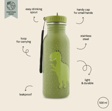 TRIXIE gourde 500ml / Mr dino by Citron Grenadine