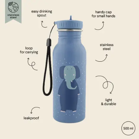 TRIXIE gourde 500ml / Mrs elephant by Citron Grenadine