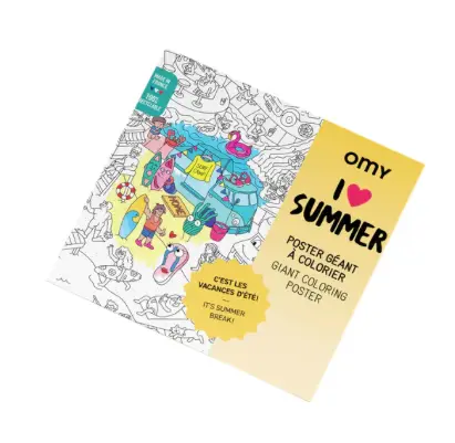 OMY poster géant à colorier / I love summer by Citron Grenadine
