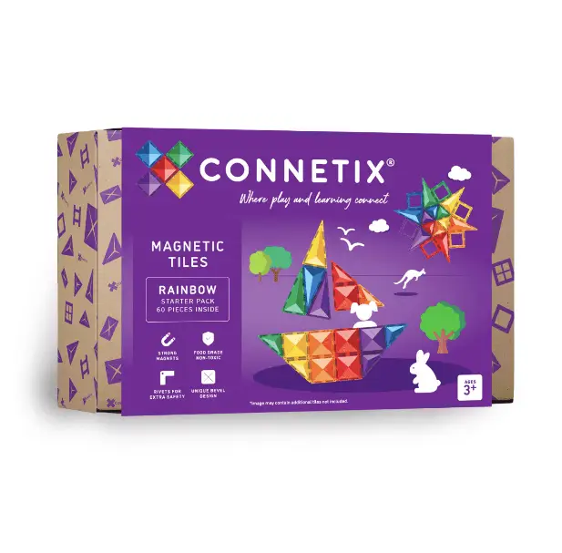 CONNETIX Rainbow Starter Pack 60 pièces by Citron Grenadine