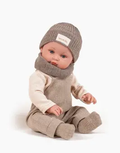 Minikane bambini Yann / Salopette chevrons beige by Citron Grenadine