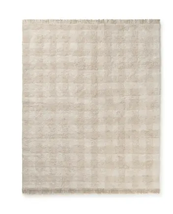 LORENA CANALS tapis lavable / VICHY IVORY by Citron Grenadine