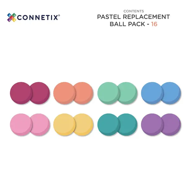 CONNETIX pastel ball pack 16 pièces by Citron Grenadine
