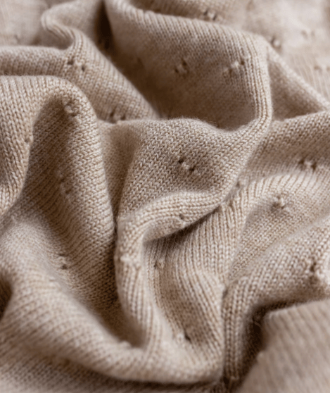 HVID Couverture bébé laine mérinos Bibi Sand – plaid naissance naturel by Citron Grenadine