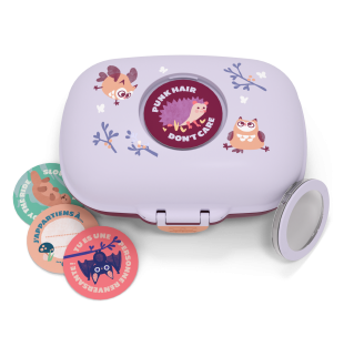 MONBENTO tresor gram / mauve owly by Citron Grenadine