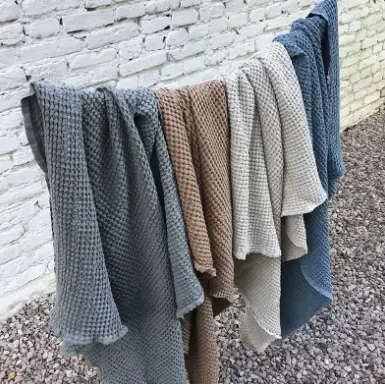 MALLINO plaid gauffré / rose brick by Citron Grenadine