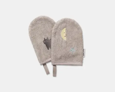 DEAR APRIL paw gants de toilette / moon cat by Citron Grenadine