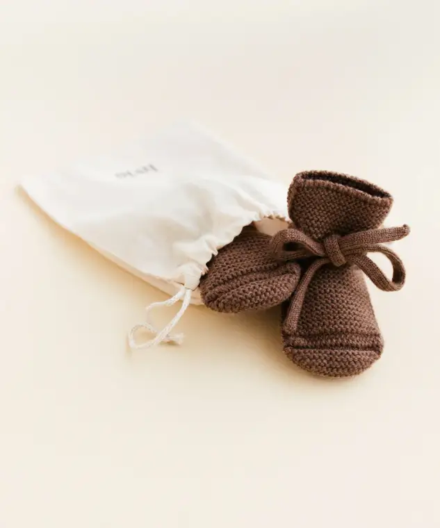 HVID chaussons booties / mocha by Citron Grenadine