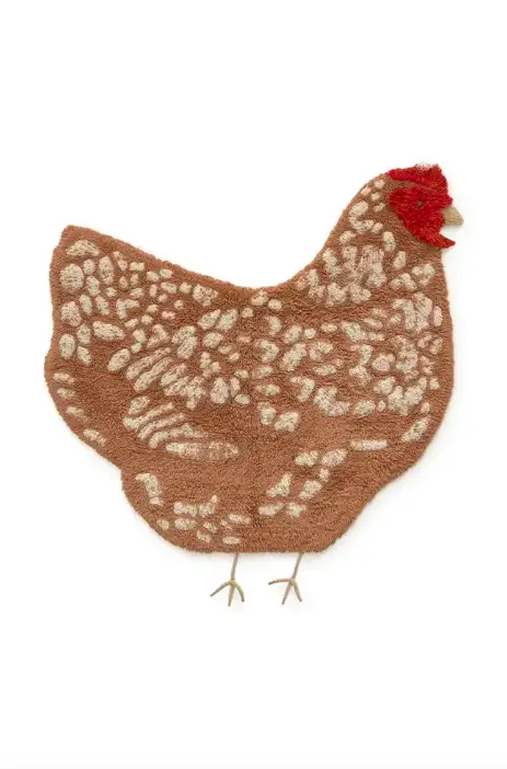 LORENA CANALS tapis lavable / chicken by Citron Grenadine