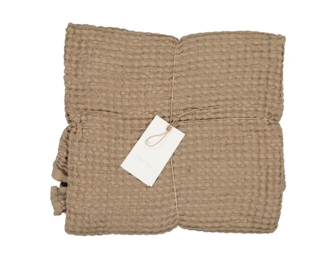 MALLINO plaid gauffré / earth by Citron Grenadine