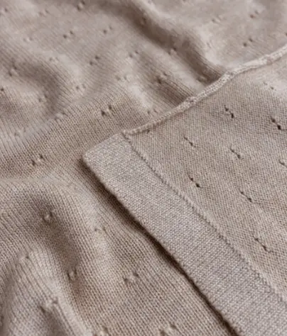 HVID Couverture bébé laine mérinos Bibi Sand – plaid naissance naturel by Citron Grenadine