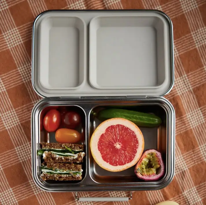 HAPS NORDIC lunchbox inox 2 compartiments by Citron Grenadine